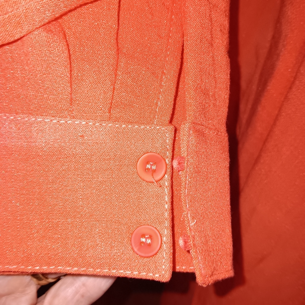 Davi and Dani 3xl Vibrant Orange Rayon/Polyester Dress - Picture 9 of 10